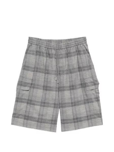 Pantaloni scurți cargo Juun.j în carouri gri