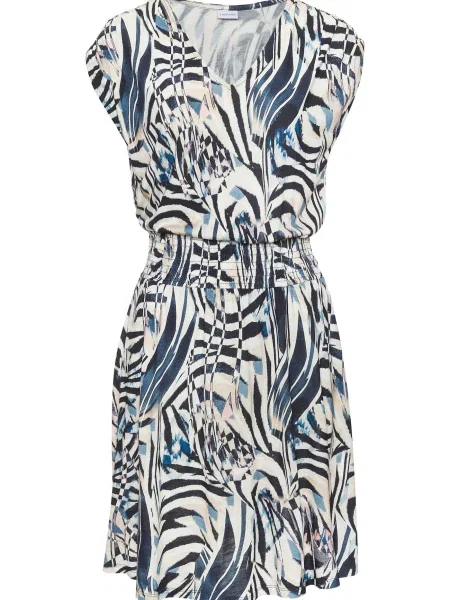 LASCANA Rochie bej / bleumarin / roz deschis alb