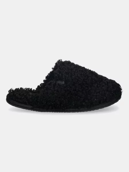 Papuče Calvin Klein CLOSE SLIPPER FUR čierna