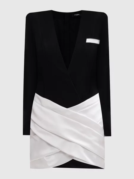 Платье мини Balmain черное