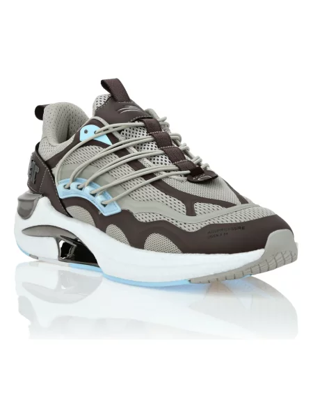 Sneakersy Plein Sport skórzane w tygrysie prążki zielone