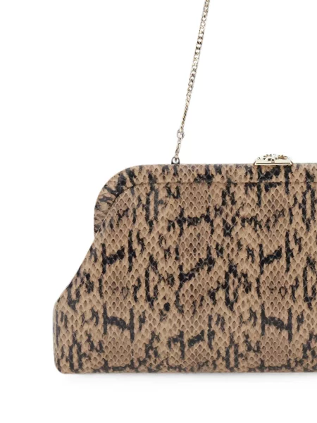 Geantă plic Jimmy Choo cu model piele de șarpe