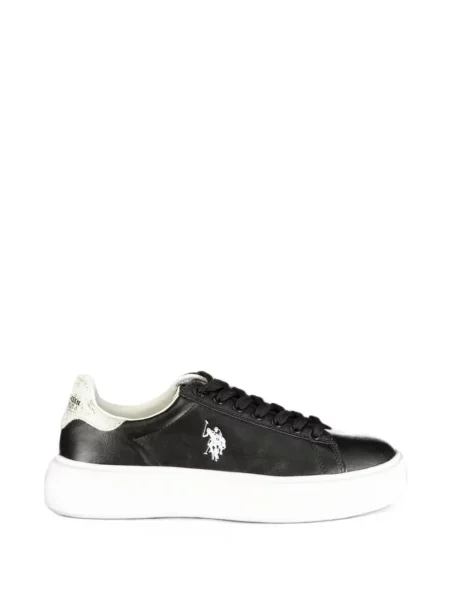 Маратонки U.s. Polo Assn. бродирани на платформе черно
