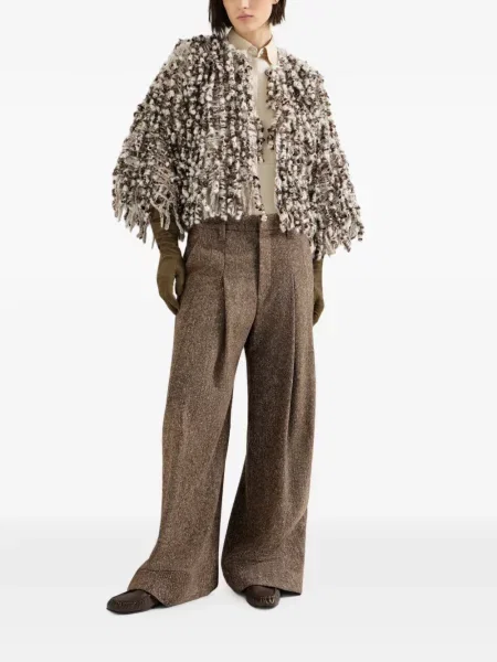 Pantaloni Brunello Cucinelli de lână maro