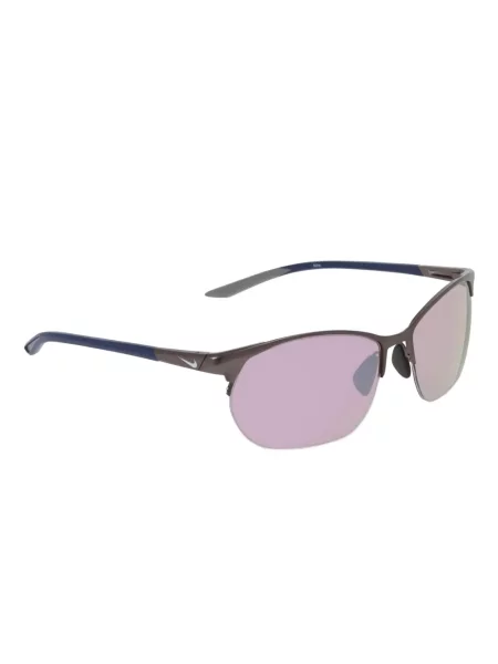 Ochelari de soare Nike cu chihlimbar cu imprimeu geometric albastru