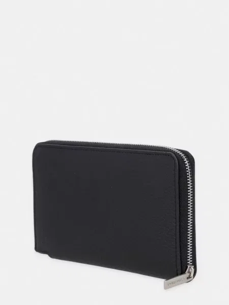 Calvin Klein Peňaženka Foil Emboss Long Zip Fold čierna