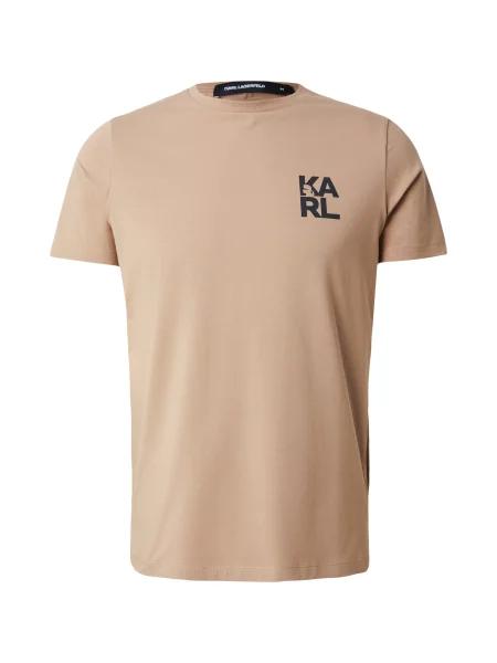 Karl Lagerfeld Tricou maro cămilă negru