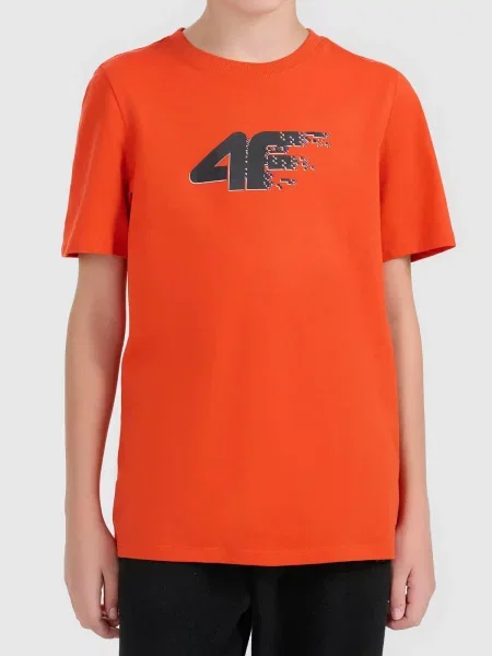 T-shirt chłopięcy 4F pomarańczowa