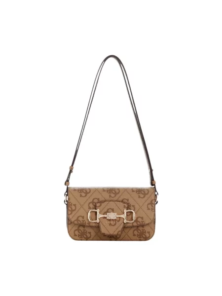 Guess torebka tote z imitacji skóry JANIE brązowa