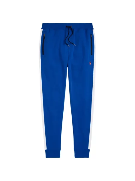 Tricou polo Polo Ralph Lauren cu glugă cu blană cu broderie roșu