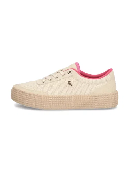 Espadrilky Tommy Hilfiger Th Foxing Platform Rope béžová