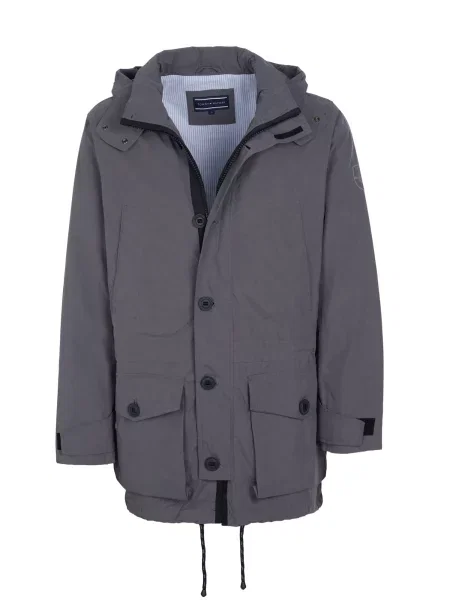 TOMMY HILFIGER Prechodná parka Tommy Hilfiger Jacke' sivá