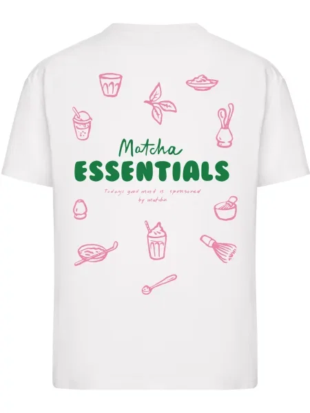 Miss Tee Tričko Matcha Essentials Good Mood Tee zelená / pink bílá