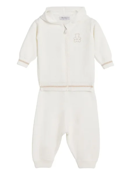 Bluza z kapturem dziecięca Brunello Cucinelli biała