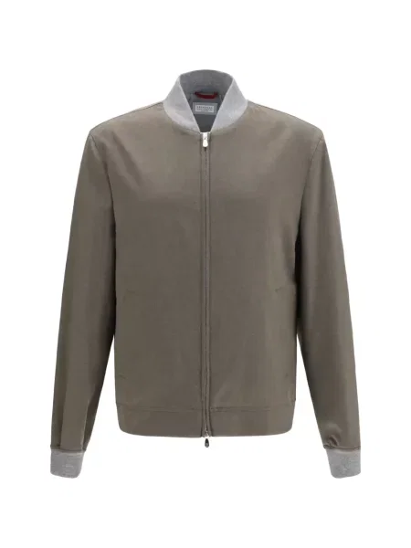 Geacă bomber Brunello Cucinelli maro