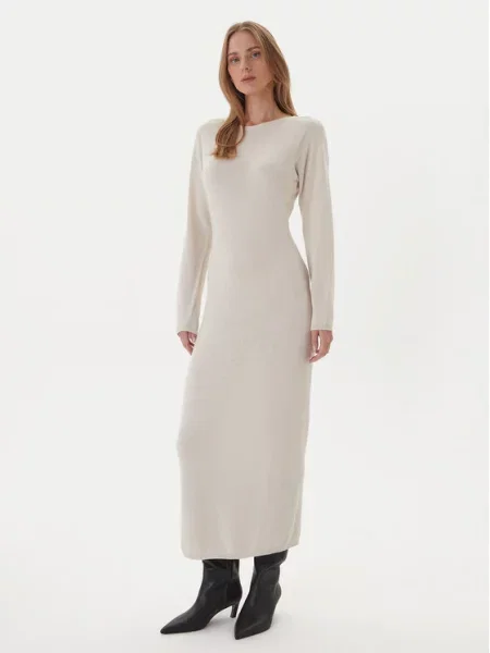 Kontatto Pletena obleka Écru