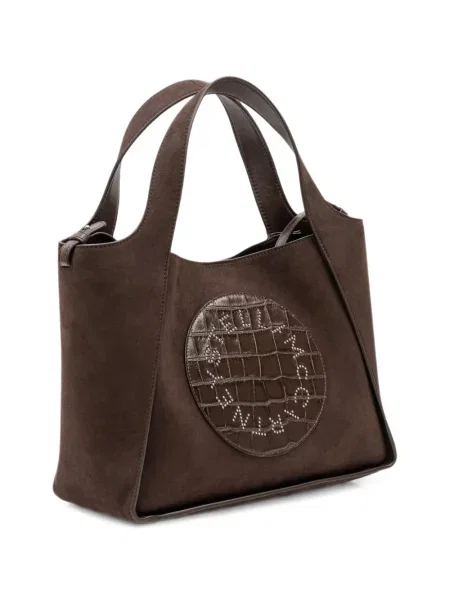 Geantă shopper Stella Mccartney cu autograf maro