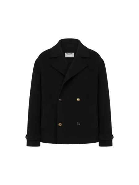 Płaszcz Moschino wełniany czarny