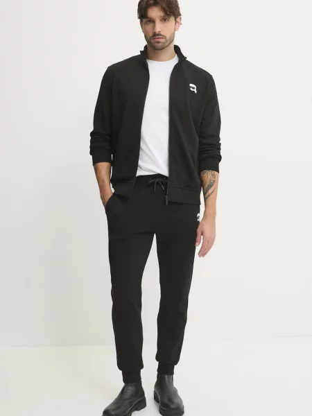 Спортивні штани Karl Lagerfeld однотонні чорний