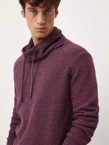 Пуловер Medicine мъжки от топла материя с поло бордо