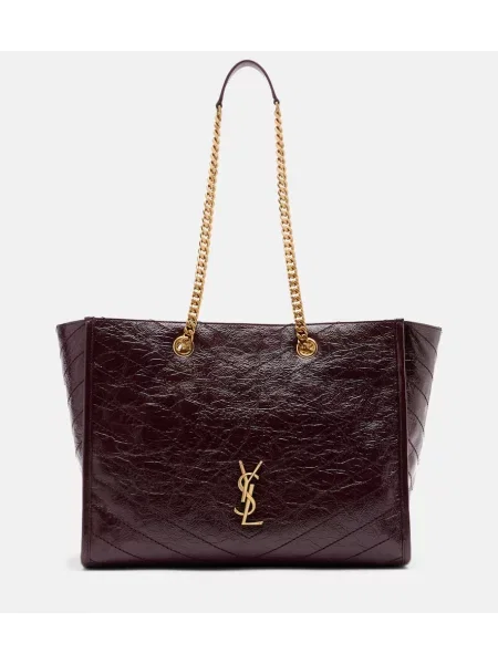Geanta de piele Saint Laurent din piele mari bordo