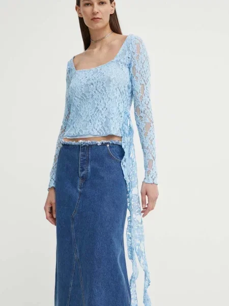 Блуза с дълги ръкави Résumé BirdieRS Blouse синьо