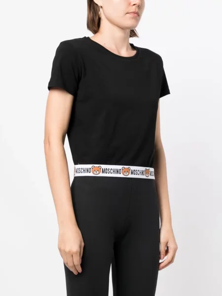 Μικρός μπλούζα Moschino με αυτόγραφο μαύρο