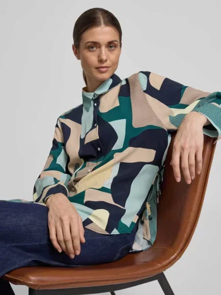 Koszula-bluzka o kroju relaxed fit z czystej Tom Tailor