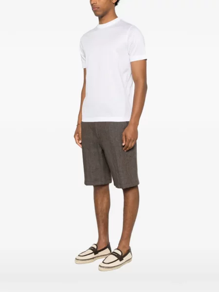 Tricou Canali cu decolteu rotund alb