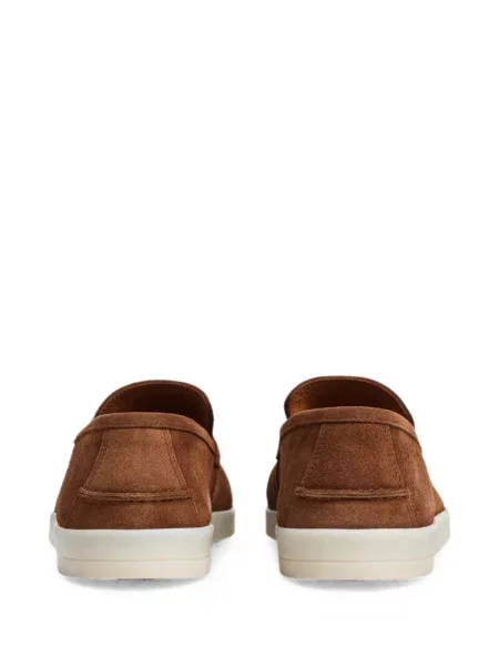 Pantofi loafer Hackett London din piele de căprioară maro