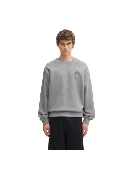 Maison Kitsuné bluza Fox Head Comfort melanżowa szary
