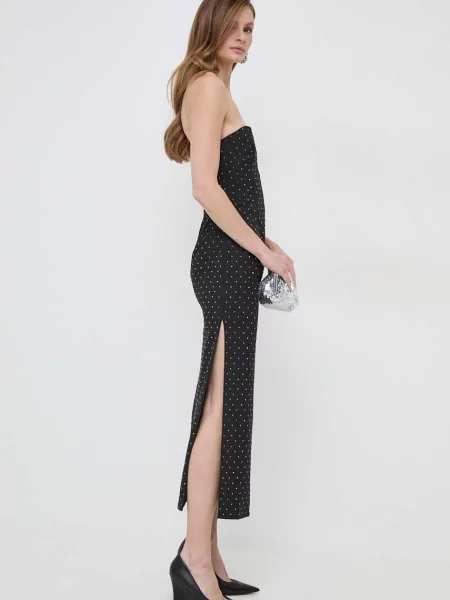 Obleka Bardot črna
