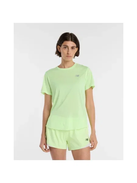 Koszulka z krótkim rękawem New Balance Athletics limonka XS zielony