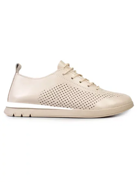 Кожаные кеды Modamilano бежевые