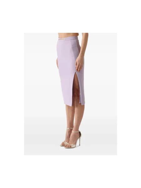Spódnica midi Elisabetta Franchi fioletowa