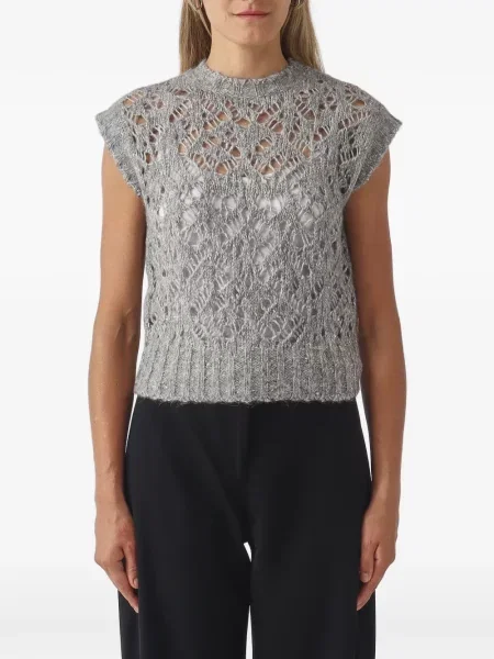 Vestă Max Mara tricotate gri