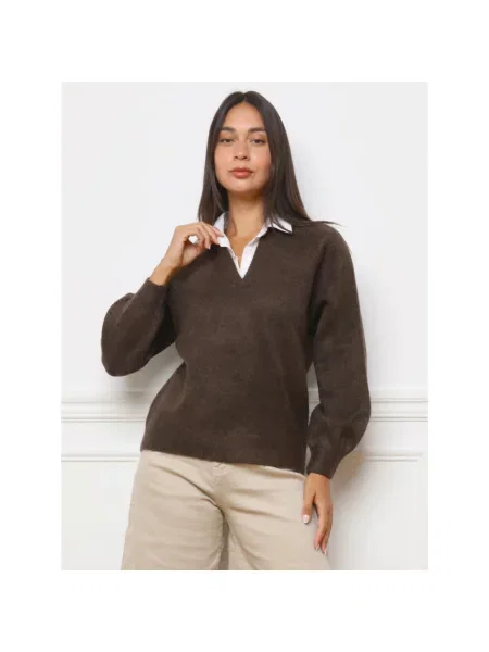 Pulover La Modeuse maro