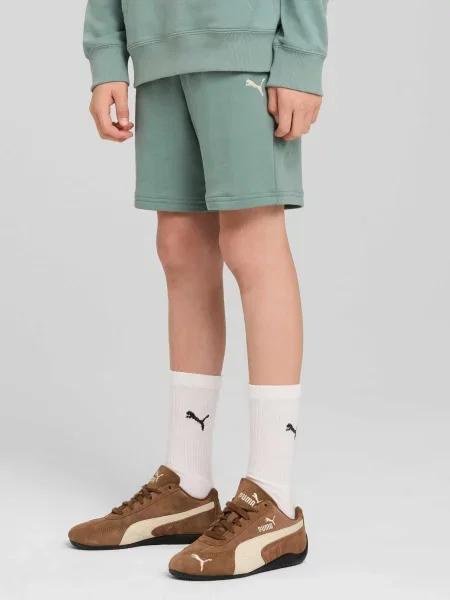 Дитячі Повсякденні шорти PUMA Wardrobe Ess Relaxed Shorts комбінований верх зелений