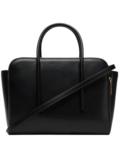 Calvin Klein Kabelka Carryall Mini Leather Tote Bag čierna