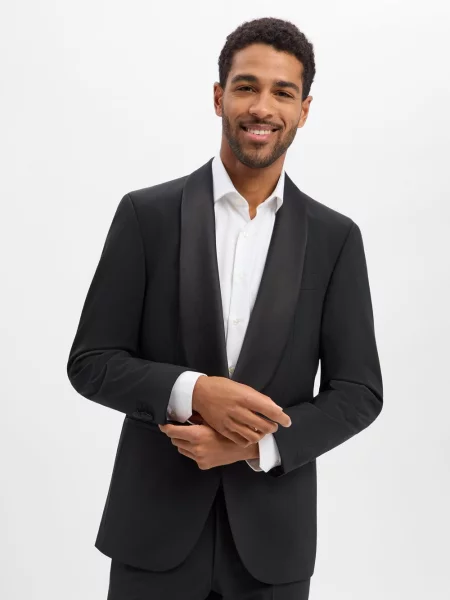 BOSS kurtka modułowa z zawartością wełny dziewiczej Jasper Tux Mężczyźni Regular Fit 24 czarny