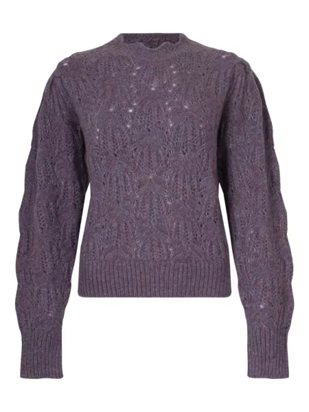 Pulover Isabel Marant tricotate ajurat violet