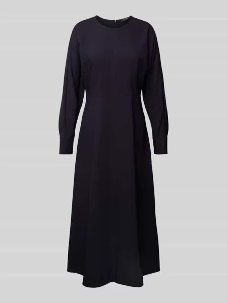 Sukienka midi ze szwem działowym Comma granatowa