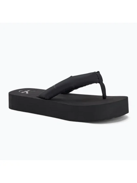 Papuci Calvin Klein din satin negru