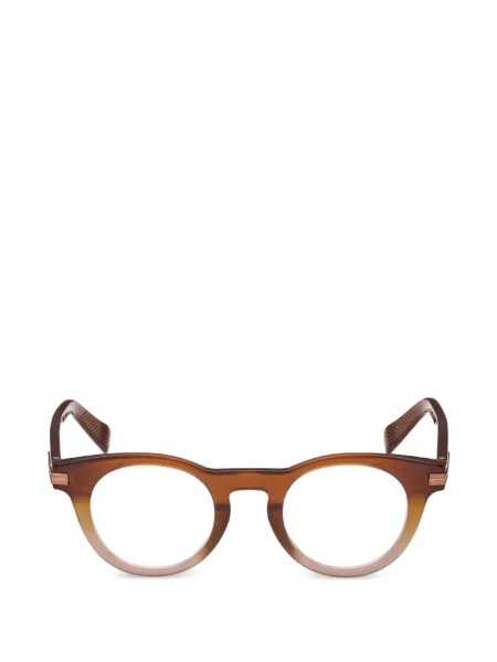 Ochelari de soare rotunzi Zegna maro