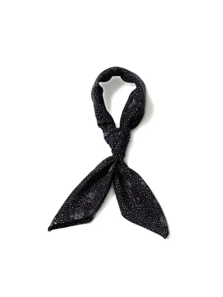 Fular Calmlence cu model floral negru