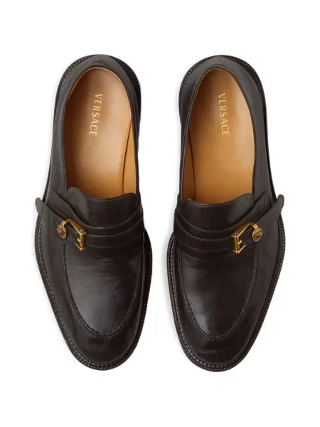 Pantofi loafer Versace din piele maro