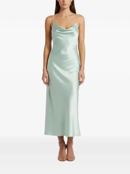 Rochie maxi Alice + Olivia drapată verde