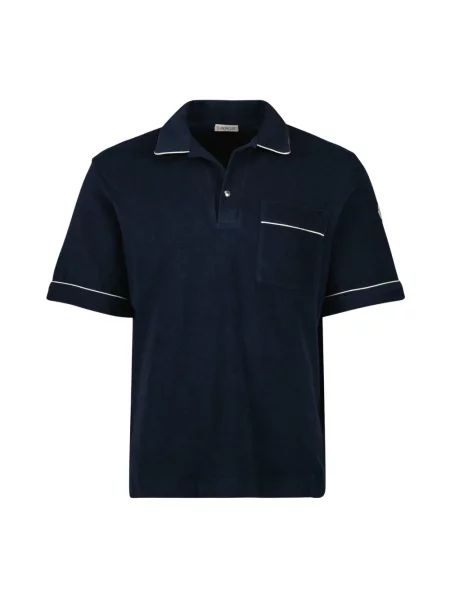 Koszulka polo Moncler niebieska