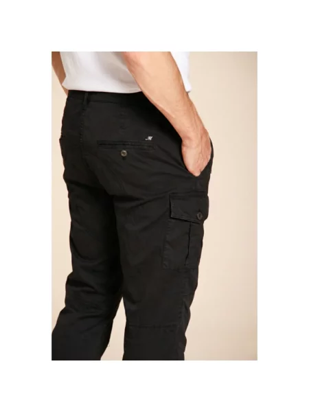 Spodnie cargo Mason's czarne