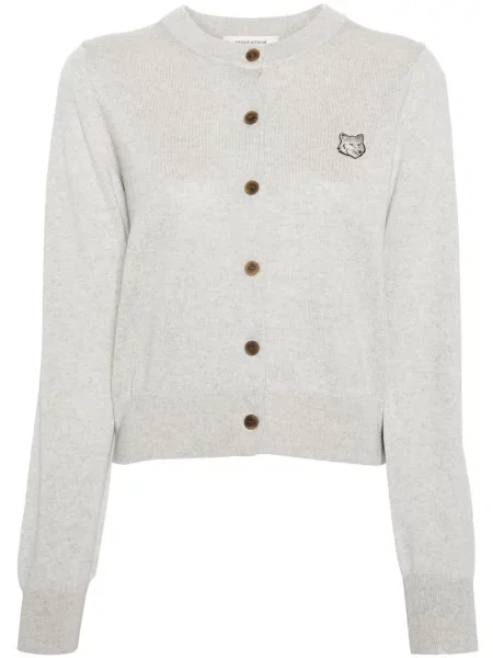 Cardigan Maison Kitsune de lână gri